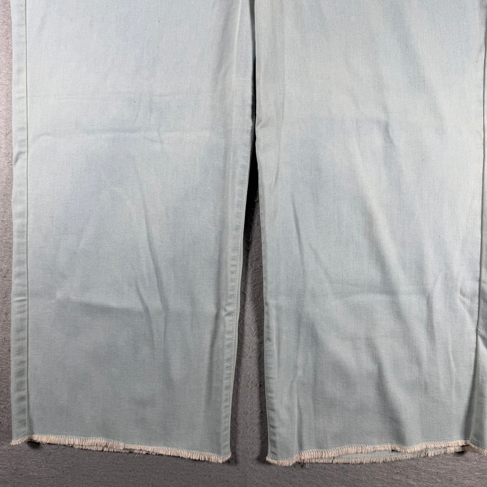 NYDJ Womens Size 12 Wide Leg Crop Capri Jeans Valhalla Frayed Hem Stretch New - Picture 4 of 16